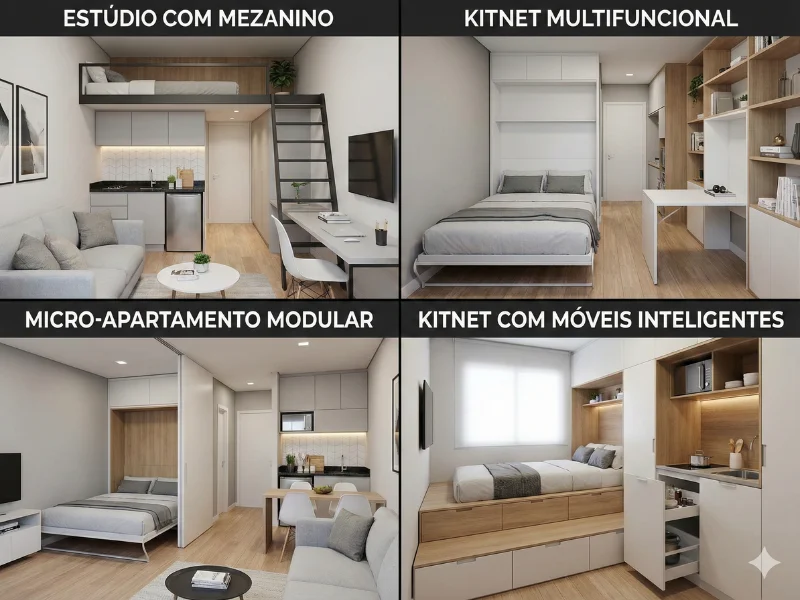 Kitnet Econômica - Interiores Inteligentes